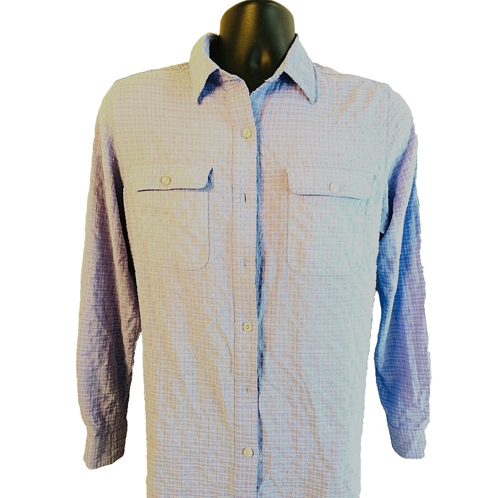 LL Bean Outdoors Women's Size Medium Purple Long Sleeve Button Down Dress Shirt